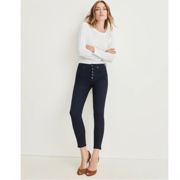 NEW VERONICA BEARD HIGH-WAISTED BUTTON FLY SKINNY JEANS - Picture 8 of 8
